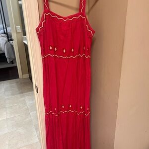Elegant Red Sleeveless Dress